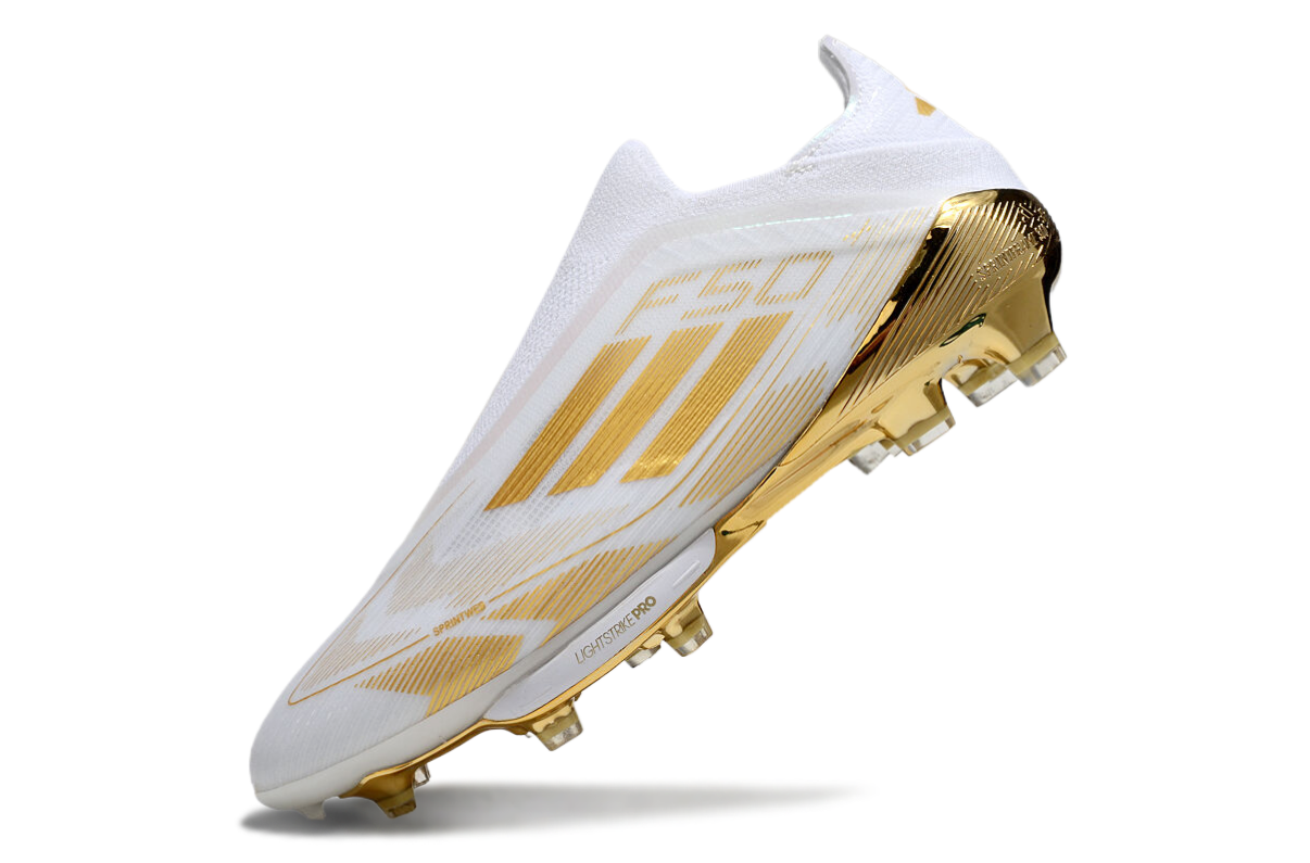 F50 Elite Laceless Gold/White
